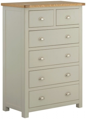 Product photograph of Portland Stone Painted 2 Over 4 Drawer Chest from Choice Furniture Superstore