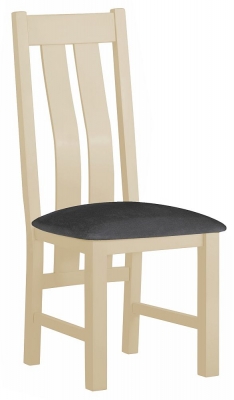Product photograph of Portland Dining Chair Sold In Pairs - Comes In Stone Painted Ivory White Painted from Choice Furniture Superstore