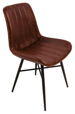 Product photograph of Croft Vintage Coffee Dining Chair Sold In Pairs from Choice Furniture Superstore