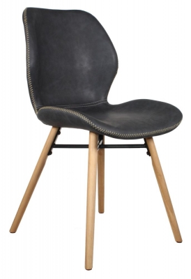 Product photograph of Durada Dark Grey Dining Chair Sold In Pairs from Choice Furniture Superstore