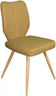 Product photograph of Enka Green Fabric Dining Chair Sold In Pairs from Choice Furniture Superstore