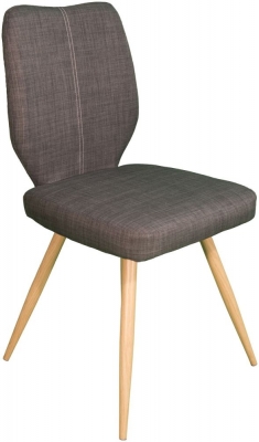Product photograph of Enka Slate Fabric Dining Chair Sold In Pairs from Choice Furniture Superstore