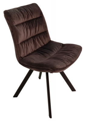Product photograph of Paloma Velvet Charcoal Grey Dining Chair Sold In Pairs from Choice Furniture Superstore