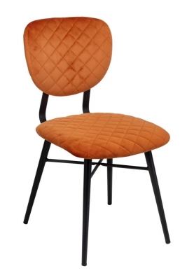Product photograph of Ranger Copper Velvet Dining Chair Sold In Pairs from Choice Furniture Superstore