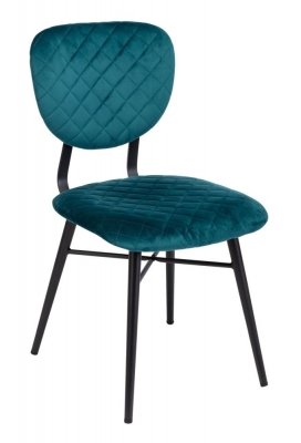 Product photograph of Ranger Teal Velvet Dining Chair Sold In Pairs from Choice Furniture Superstore