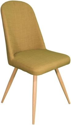 Product photograph of Reya Green Fabric Dining Chair Sold In Pairs from Choice Furniture Superstore