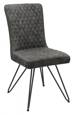 Product photograph of Fusion Grey Fabric Dining Chair Sold In Pairs from Choice Furniture Superstore