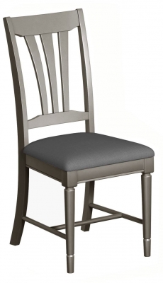 Product photograph of Harmony Grey Painted Pine Dining Chair Sold In Pairs from Choice Furniture Superstore