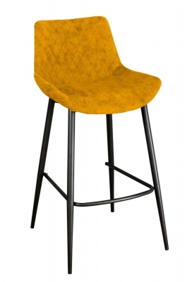 Product photograph of Sigma Saffron Fabric Bar Stool Sold In Pairs from Choice Furniture Superstore