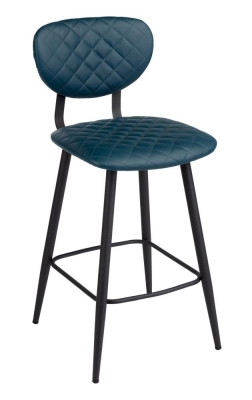 Product photograph of Ranger Vintage Blue Faux Leather Bar Stool Sold In Pairs from Choice Furniture Superstore