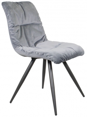 Product photograph of Arana Light Grey Velvet Dining Chair Sold In Pairs from Choice Furniture Superstore