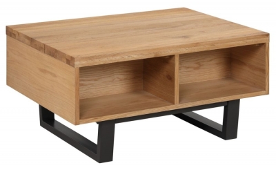 Product photograph of Fusion Scandinavian Style Laptop Storage Coffee Table - Comes In Oak And Stone Effect Options from Choice Furniture Superstore