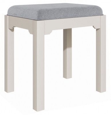 Product photograph of Berkeley Grey Painted Dressing Table Stool from Choice Furniture Superstore