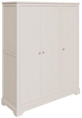 Product photograph of Berkeley Grey Painted Wardrobe With 3 Doors from Choice Furniture Superstore