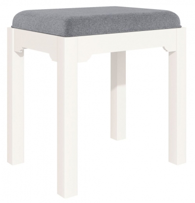 Product photograph of Lily White Painted Dressing Table Stool from Choice Furniture Superstore
