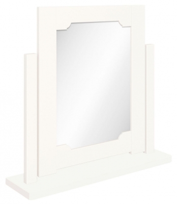 Product photograph of Lily White Painted Swivel Dressing Table Mirror from Choice Furniture Superstore