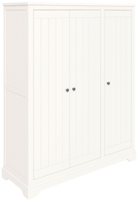 Product photograph of Lily White Painted Wardrobe With 3 Doors from Choice Furniture Superstore