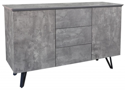 Product photograph of Tetro Small 3 Drawer Sideboard - Comes In Grey Concrete Options from Choice Furniture Superstore