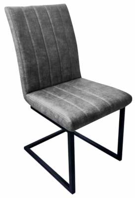 Product photograph of Fusion Stone Effect Fabric Retro Stitch Dining Chair Sold In Pairs from Choice Furniture Superstore