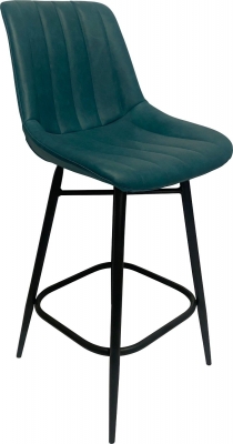 Product photograph of Croft Vintage Blue Bar Stool Sold In Pairs from Choice Furniture Superstore