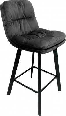 Product photograph of Paloma Charcoal Grey Velvet Bar Stool Sold In Pairs from Choice Furniture Superstore