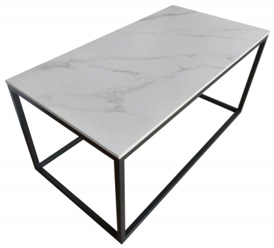 Product photograph of Athena Sintered Stone And Metal Coffee Table from Choice Furniture Superstore