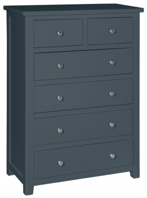 Product photograph of Henley Blue 2 4 Drawer Chest from Choice Furniture Superstore