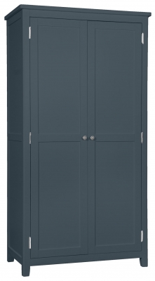 Product photograph of Henley Blue 2 Door Wardrobe from Choice Furniture Superstore