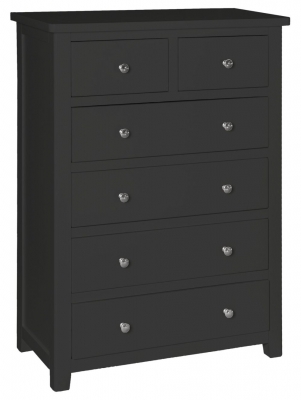 Product photograph of Henley Charcoal Painted 2 4 Drawer Chest from Choice Furniture Superstore