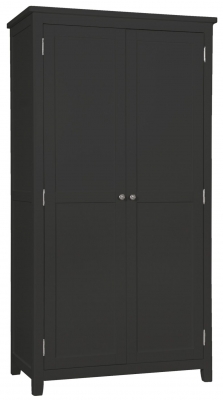 Product photograph of Henley Black 2 Door Wardrobe from Choice Furniture Superstore