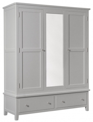 Product photograph of Henley Grey 3 Door 2 Drawer Wardrobe from Choice Furniture Superstore