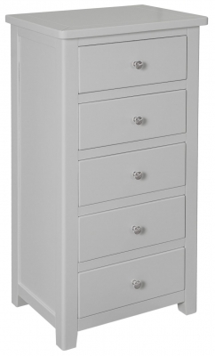 Product photograph of Henley Grey 5 Drawer Midi Chest from Choice Furniture Superstore