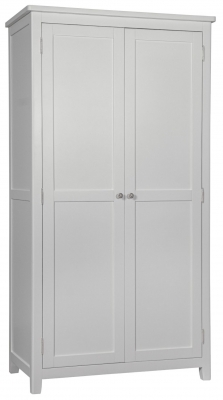 Product photograph of Henley Grey Painted Wardrobe With 2 Door from Choice Furniture Superstore