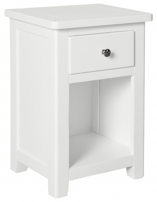 Product photograph of Henley Painted 1 Drawer Bedside Cabinet from Choice Furniture Superstore