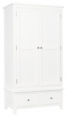 Product photograph of Henley Painted 2 Door 2 Drawer Combi Wardrobe - Comes In White Blue And Charcoal Finish Options from Choice Furniture Superstore