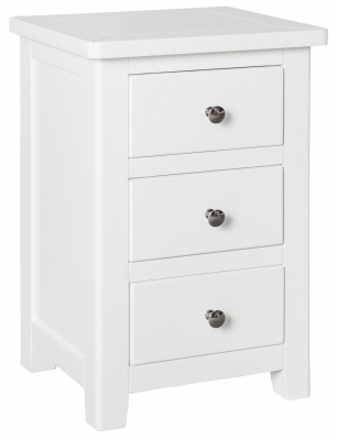 Product photograph of Henley 3 Drawer Bedside Cabinet - Comes In White Blue And Charcoal Finish Options from Choice Furniture Superstore