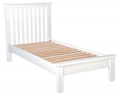 Product photograph of Henley White Painted Bed - Comes In 3ft Single 4ft 6in Single And 5ft King Size Options from Choice Furniture Superstore