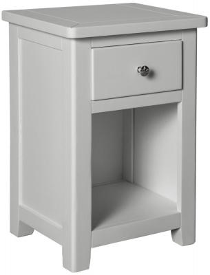 Product photograph of Henley Grey Painted 1 Drawer Bedside Cabinet from Choice Furniture Superstore