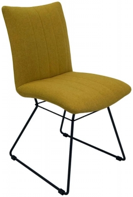 Product photograph of Aura Saffron Fabric Dining Chair Sold In Pairs from Choice Furniture Superstore