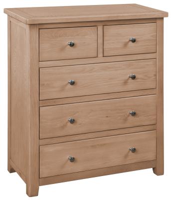 Product photograph of Henley Oak Painted 2 3 Drawer Chest from Choice Furniture Superstore