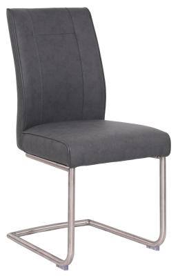 Product photograph of Apollo Dark Grey Fabric Contour Dining Chair Sold In Pairs from Choice Furniture Superstore