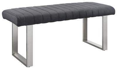 Apollo Dark Grey Fabric Dining Bench