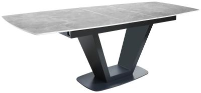 Product photograph of Apollo Grey Sintered Stone Top 6-8 Seater Extending Dining Table from Choice Furniture Superstore