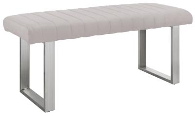 Apollo Light Grey Fabric Dining Bench