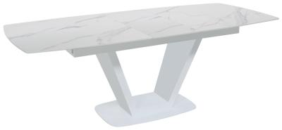 Apollo White Sintered Stone Top 68 Seater Extending Dining Table