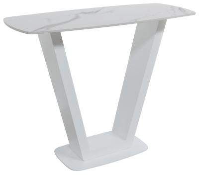 Apollo White Sintered Stone Top Console Table