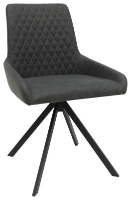 Omega Grey Faux Leather Dining Chair Sold In Pairs