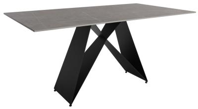 Omega Grey Sintered Stone Top 6 Seater Dining Table