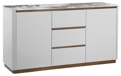 Chicago White Sintered Stone Top 2 Door Large Sideboard