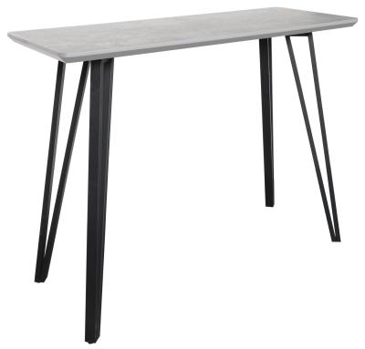 Product photograph of Tetro Grey Concrete Effect Console Table With Hairpin Legs from Choice Furniture Superstore